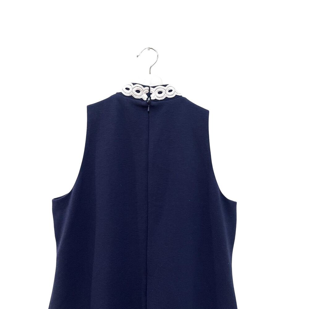 Lilly Pulitzer Callista Shift Dress Womens XL Navy Blue Embroidered Lace Mini - Picture 7 of 12